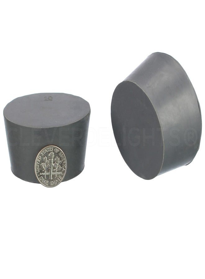 CleverDelights Rubber Stopper — Size 10 — 1 Pack — 42mm x 50mm x 25mm Long — Gray Solid Plug #10 - Image 2
